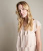 Picture of OLY NUDE SILK DRESS WITH RUFFLES